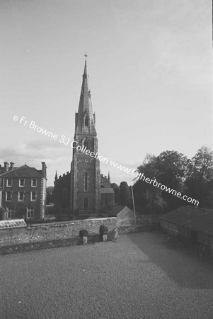 CHURCH FROM SCHOOL PLAYGROUND